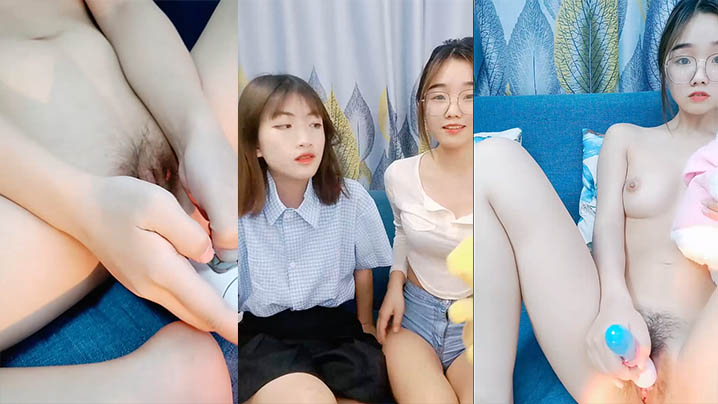 眼镜19甜美萌妹带闺蜜一起双女秀脱光光振动棒磨蹭粉嫩小穴特写抽插低低呻吟娇喘挑逗